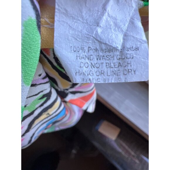 Pixi + Ivy Womens sz 1X Colorful Leaf Print Short Sleeve Blouse - Picture 5 of 5